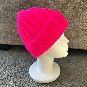Handmade crochet ribbed beanie